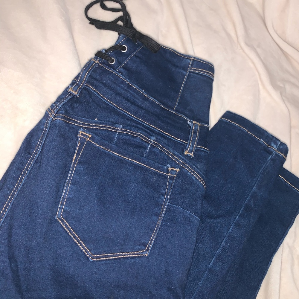 Lace Up Jeans